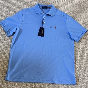 New Polo Ralph Lauren Blue Shirt Top Soft Classic M